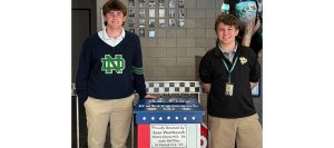 Students bring retired flag box to 16th District Police Station